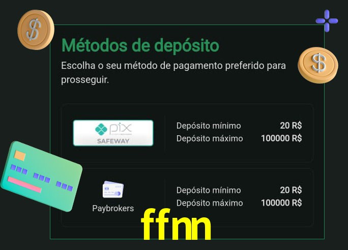 O cassino ffnn oferece uma grande variedade de métodos de pagamento